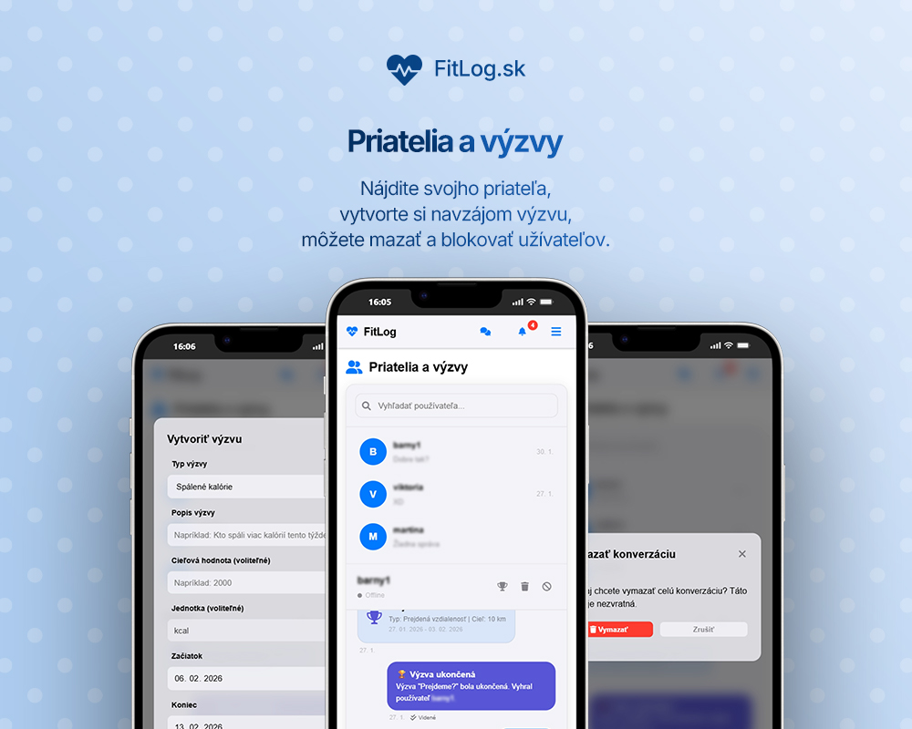 💬 Chatovacia funkcia – priatelia a výzvy