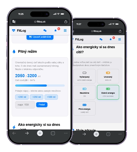 FitLog — pitný režim a denná energia na nástenke