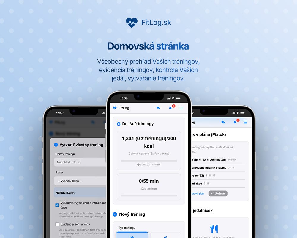 FitLog – Bezplatný fitness denník a tréningový tracker